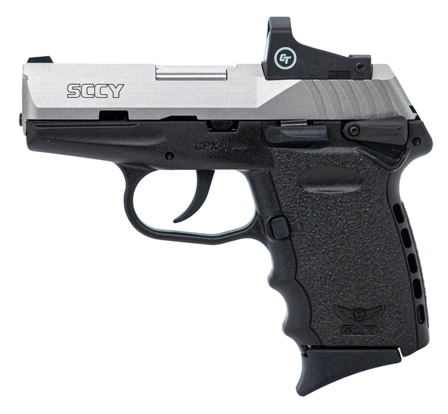 SCCY INDUSTRIES CPX1-TT w/RedDot DAO 9mm 3.1" 10rd SS/Blk w/Safe