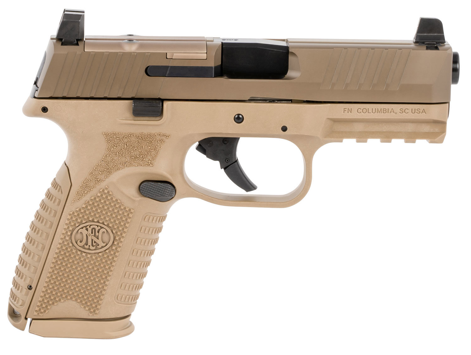 FN 509M MRD Flat Dark Earth 9mm 4″ Barrel 10-Rounds Co-Witness Iron Sights