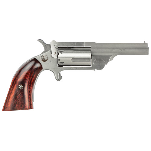 NAA Ranger II 22 WMR 25 5rd Mini Revolver  Stainless w Rosewood Grips