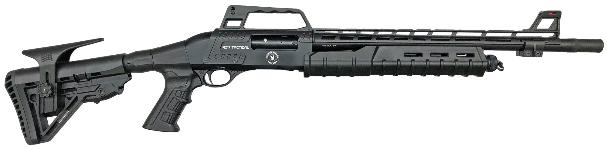SILVER EAGLE RZ17 Tactical 12 Gauge 3" 18.5" 4+1 Pump Shotgun - Black
