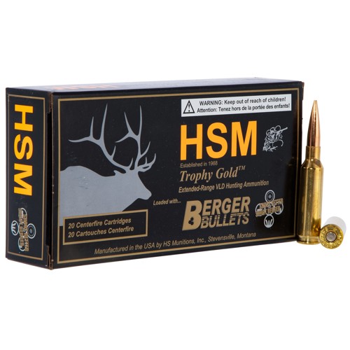 HSM AMMO 6.5 Creedmoor 140Gr Berger Bullets VLD 20rd Ammo