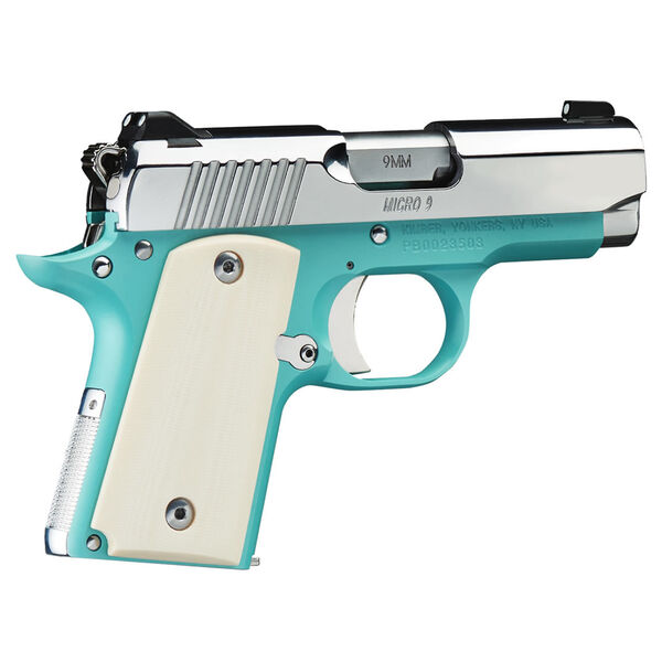 KIMBER Micro 9 9mm 3.15" 6rd Pistol - Bel Air Blue / Stainless / Ivory G10 Grips