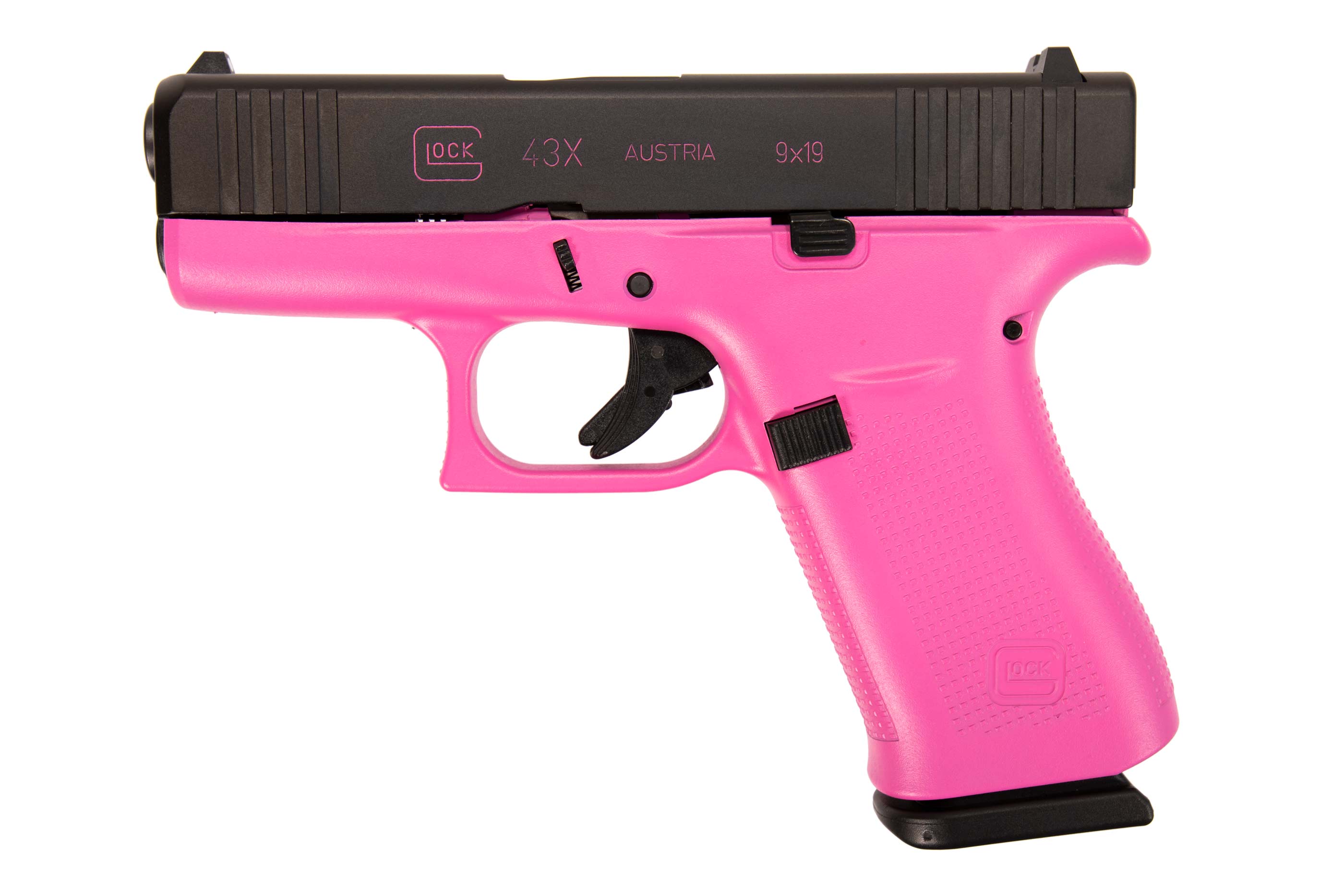 Glock GLOCK G43X 9mm 3.4" 10rd Pistol | HOT PINK w/ Black Slide