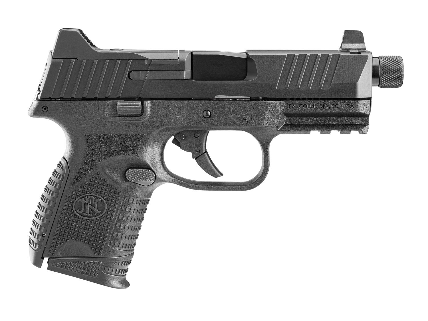 FN AMERICA FN 509C T 9mm 4.32″ 10rd Optic Ready Pistol w/ Threaded Barrel & Night Sights – Black