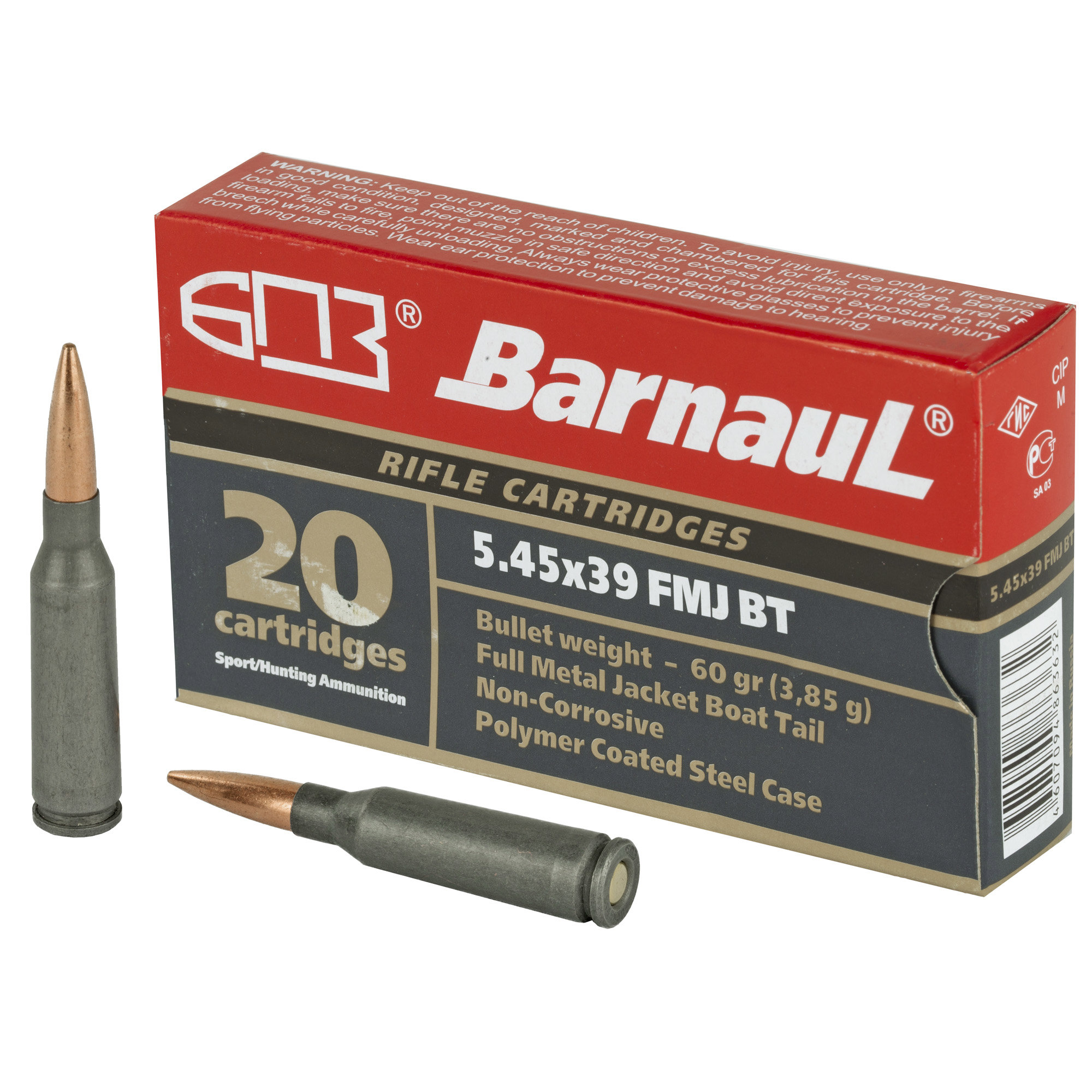 Barnaul BARNAUL AMMO - 1 CASE LIMIT 5.45x39 500rd Case 60gr FMJ BT