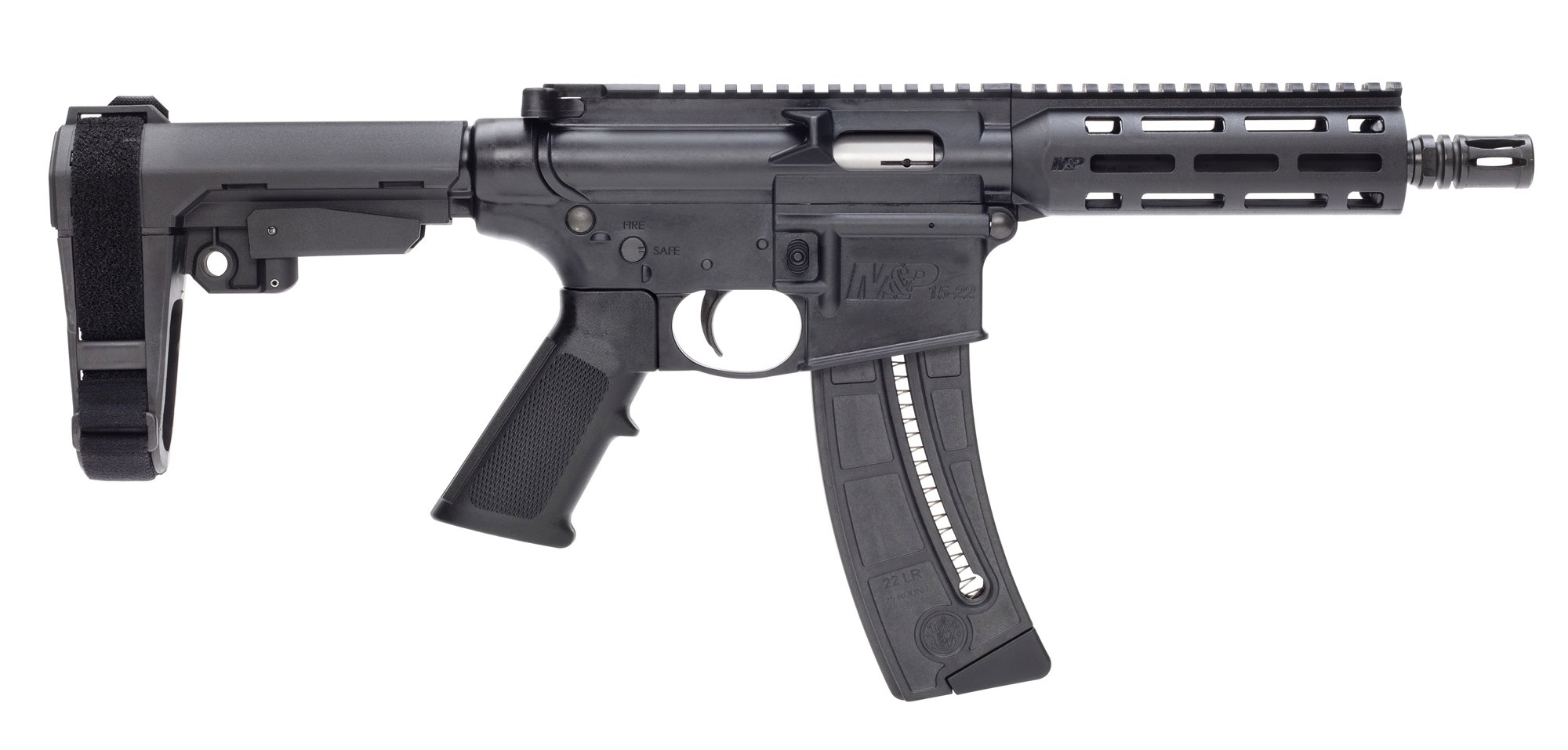 SMITH & WESSON M&P15-22 22 LR 8" 25rd Semi-Auto Pistol w/ SBA3 Arm Brace - Black