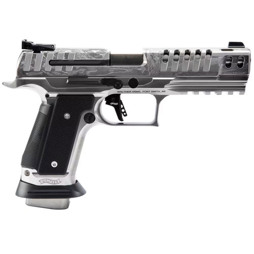 WALTHER ARMS Q5 Match Steel Frame Patriot 9mm 5 15rd Pistol  Engraved Stainless