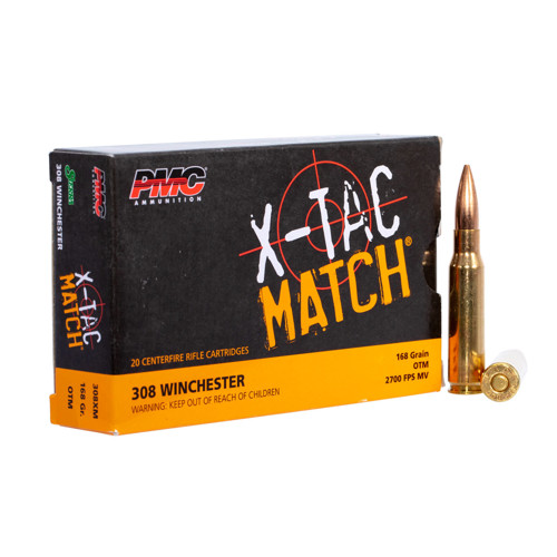 PMC X-TAC Match 308 Win 168gr Open Tip Ammunition | 20 Rounds