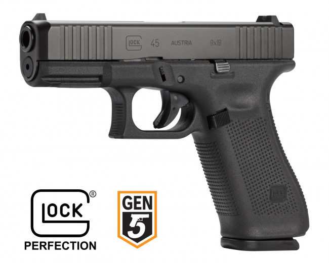 Glock Glock G45 Gen 5 Semi-Auto 9x19mm Pistol, 4.02" Barrel, (3) 17 Rd Mags, Front & Rear Serrations, US MADE - Factory Rebuilt - UR45509