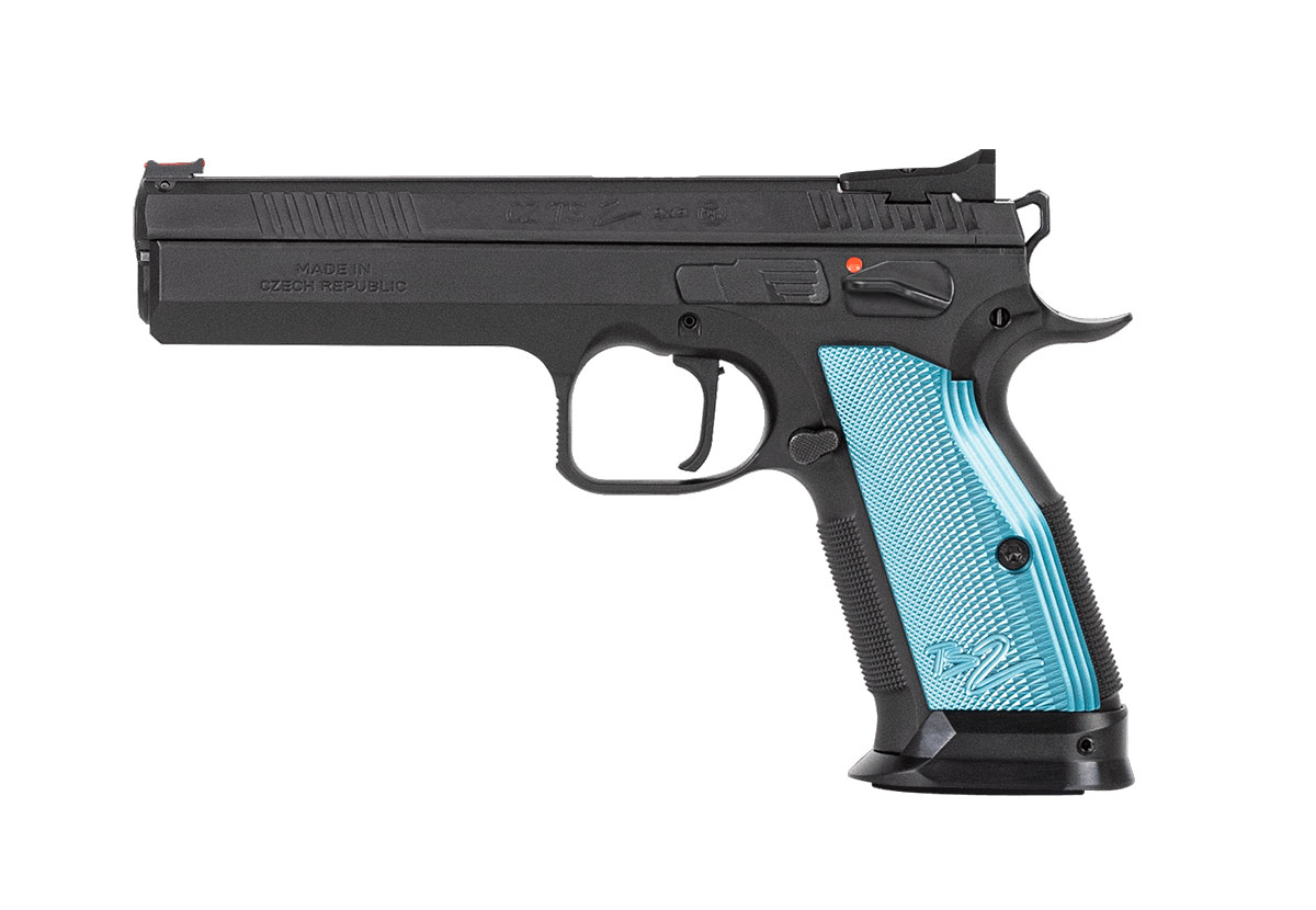 CZ-USA TS 2 9mm 5.3" 20rd - Black & Turquoise