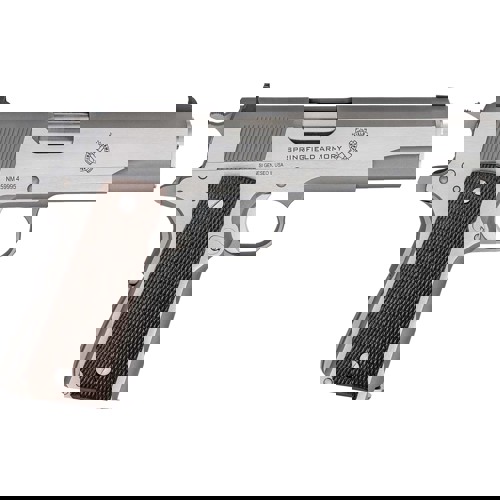 SPRINGFIELD ARMORY 1911 MilSpec 45 ACP 5 7rd Pistol  Stainless  Wood Grips