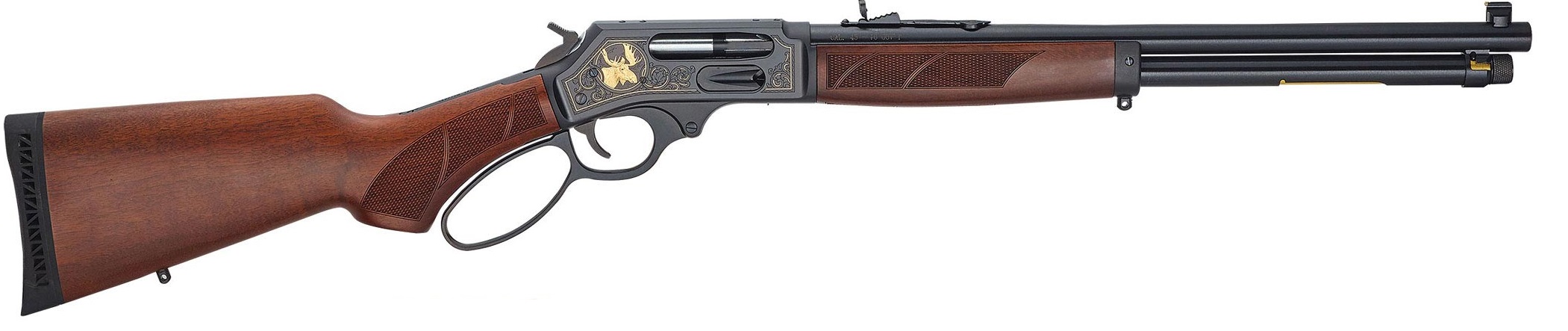 HENRY Big Boy 45-70 Govt 18.43" 4rd Lever Rifle - Blued w/ Moose Engraving | Walnut