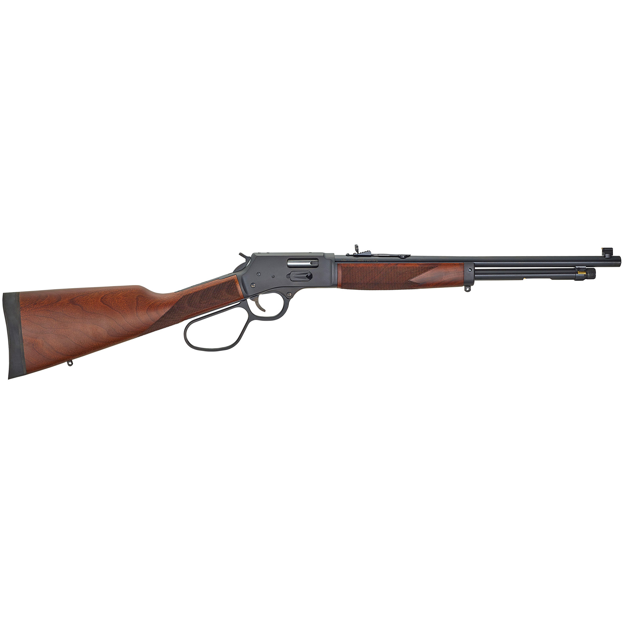 HENRY Big Boy Steel 357 Mag 16.5" 7rd Large Loop Lever Action Rifle w/ Side Gate - Blued / Walnut