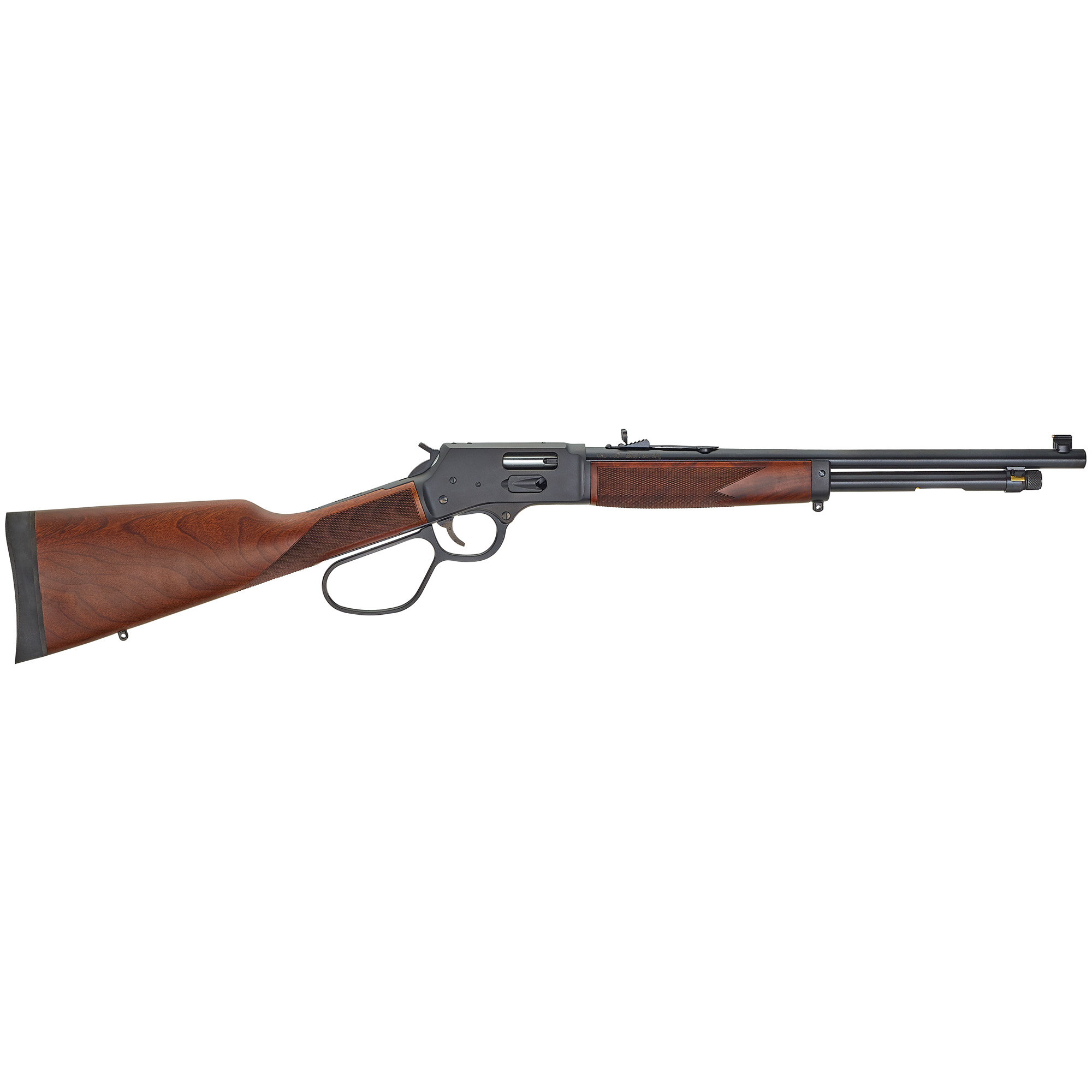 HENRY Big Boy Steel Large Loop 44 Rem Mag 16.5" 7rd Lever Rifle - Blued / Walnut