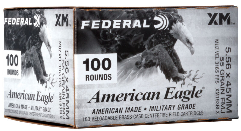 Federal FEDERAL AMMO American Eagle 5.56 NATO 55gr FMJ Ammunition | 100 Rounds