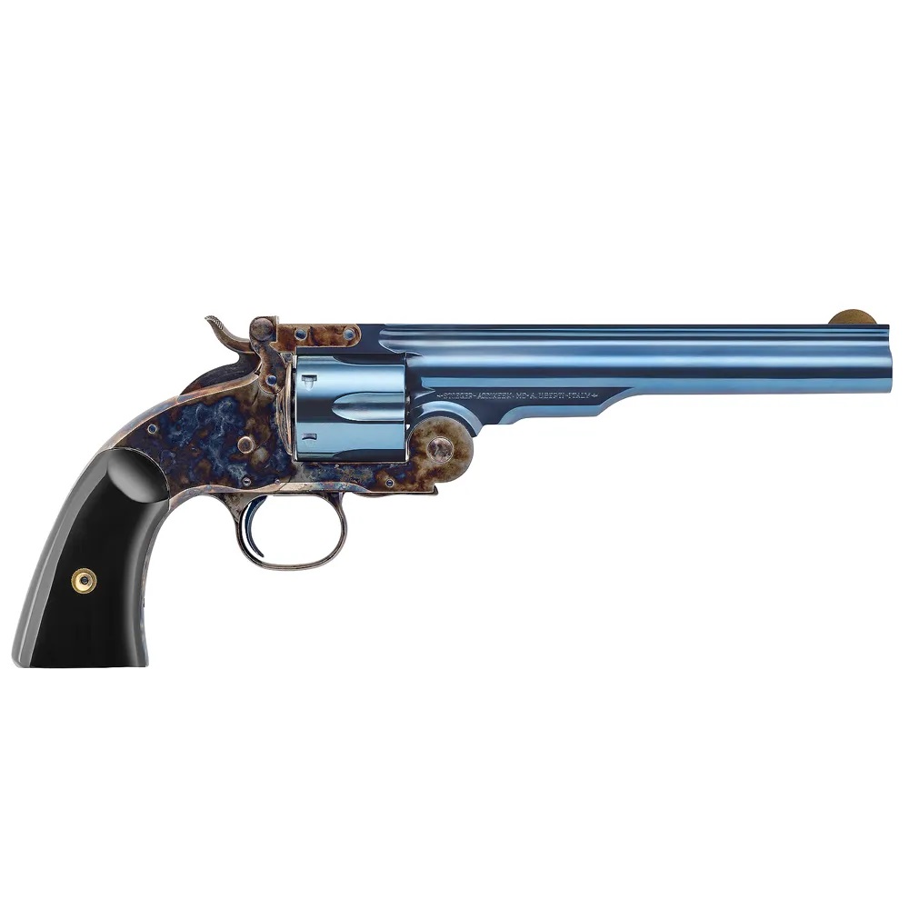 UBERTI Outlaws & Lawmen (John Wesley Hardin) 45 LC 7" 6rd Revolver - Blue / Buffalo Horn Grip