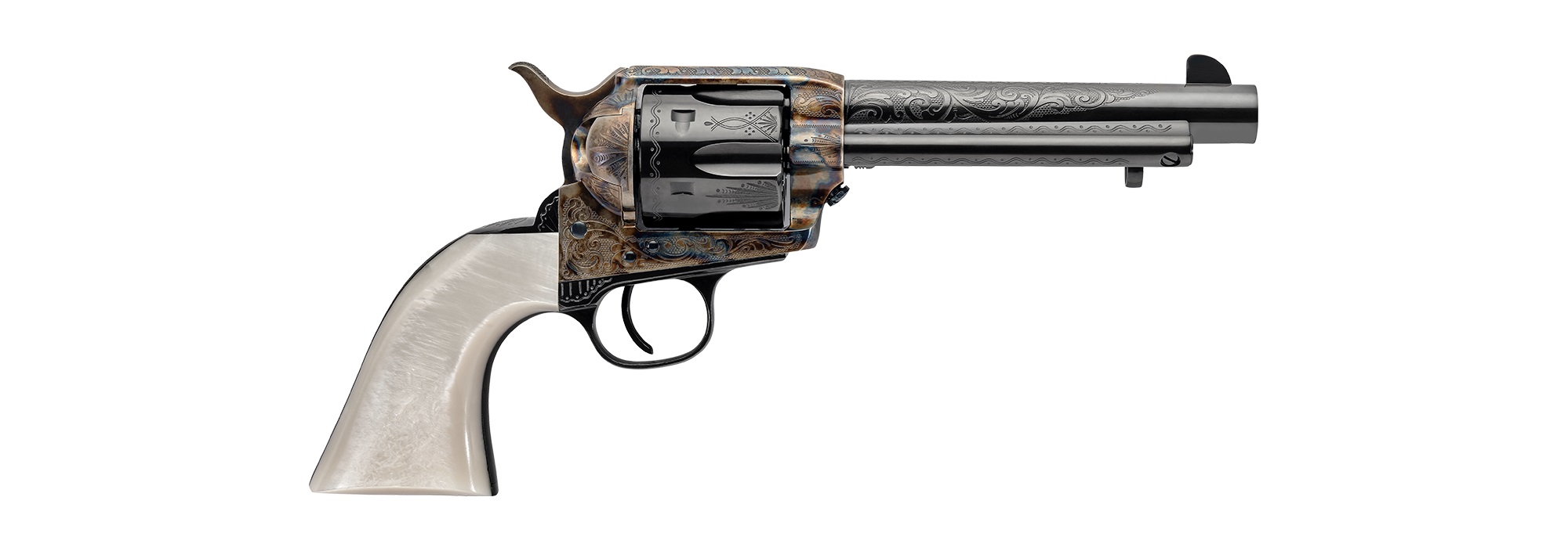 UBERTI Outlaws & Lawmen 1873 Cattleman Dalton 357 Mag 5.5" 6rd Revolver | Engraved Case Hardened