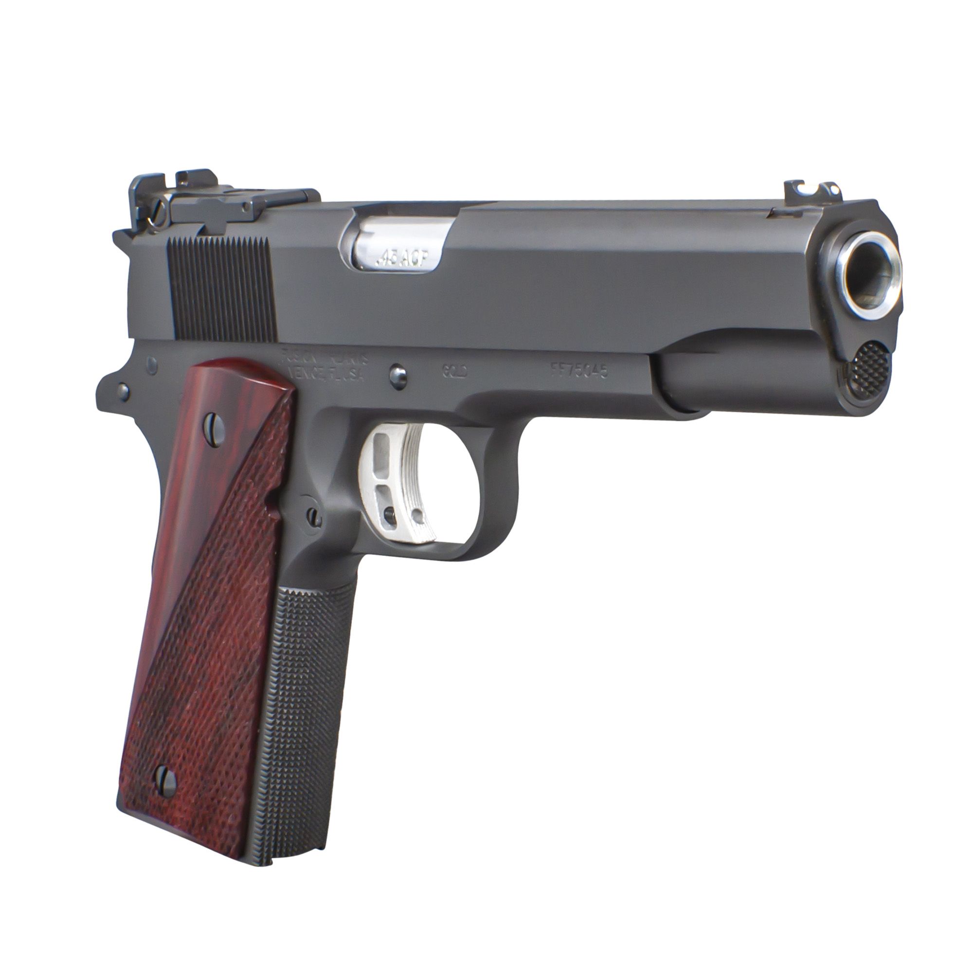 FUSION FIREARMS 1911 70 Series Target 9mm 5" 8rd Pistol - Black / Red Cocobolo