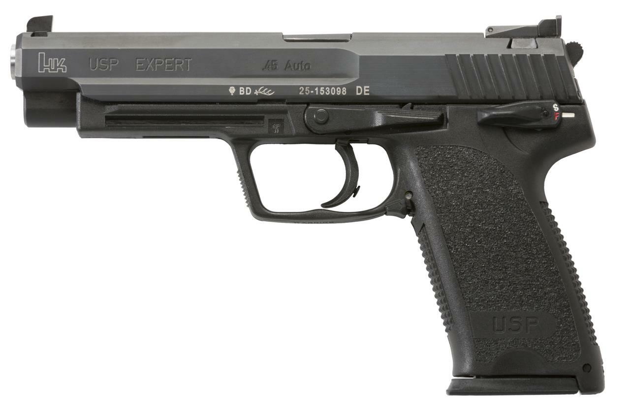 Heckler and Koch 81000365 USP45 Expert V1 DA/SA 5.19″BBL 2-10rd Black