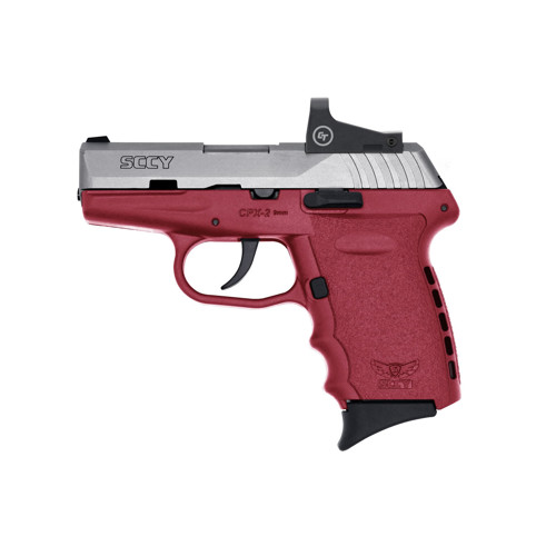 SCCY INDUSTRIES CPX-2 9mm 3.1" 10rd Pistol w/ Crimson Trace Red Dot - Red / Stainless