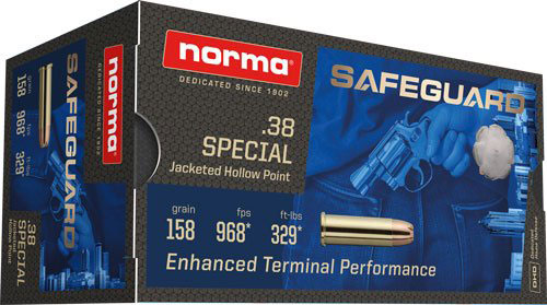 Norma NORMA AMMO 38 Special SafeGuard 158Gr JHP Brass - 50rd