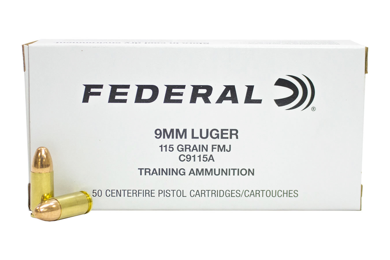 Federal FEDERAL AMMO 9mm 115Gr FMJ Training Ammo 50 Rnd LIMIT 10