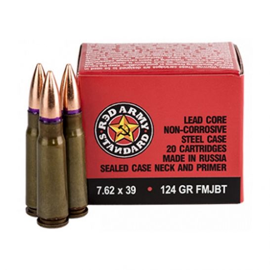 Red Army Standard RED ARMY STANDARD 7.62x39 124Gr FMJ Steel Case 20rd