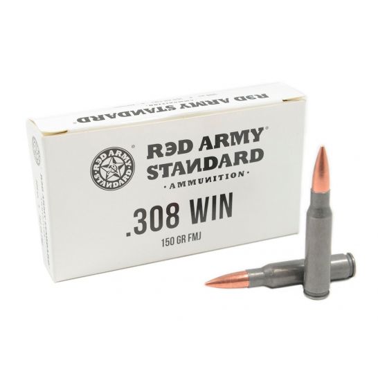RED ARMY STANDARD 308 Win 150Gr FMJ Steel Case 20rd