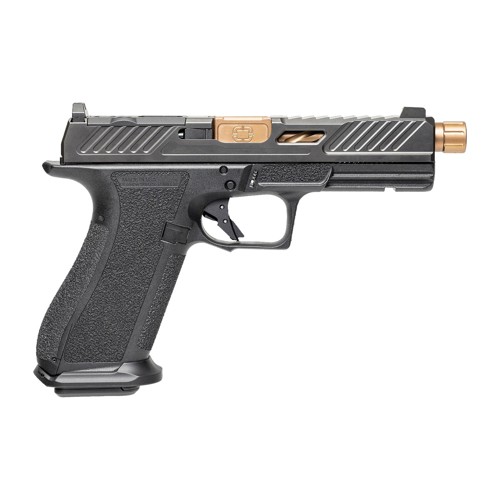 SHADOW SYSTEMS DR920 Elite 9mm 5 17rd Optic Ready Pistol w Threaded Barrel  Black  Bronze