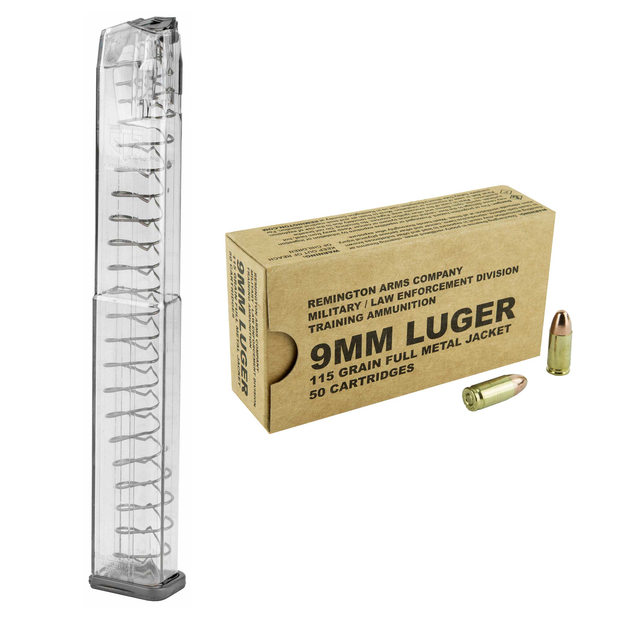 Elite Tactical ELITE TACTICAL 3 - 40 rnd 9mm mag + 150 rnds 9mm Brass 115Gr FMJ
