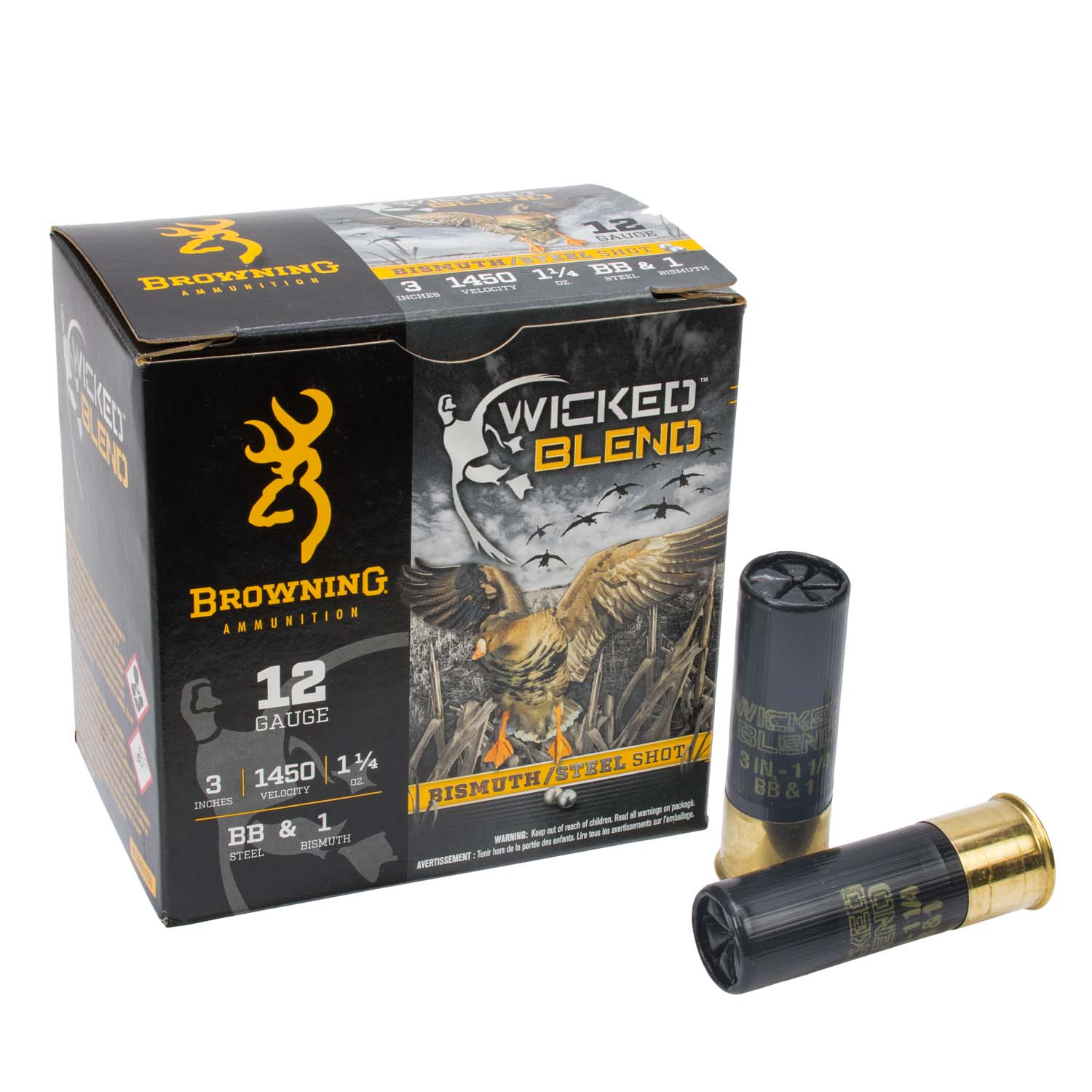 Browning BROWNING AMMO 12Ga 3" BB+1 Wicked Blend 1-1/4 oz 25rd