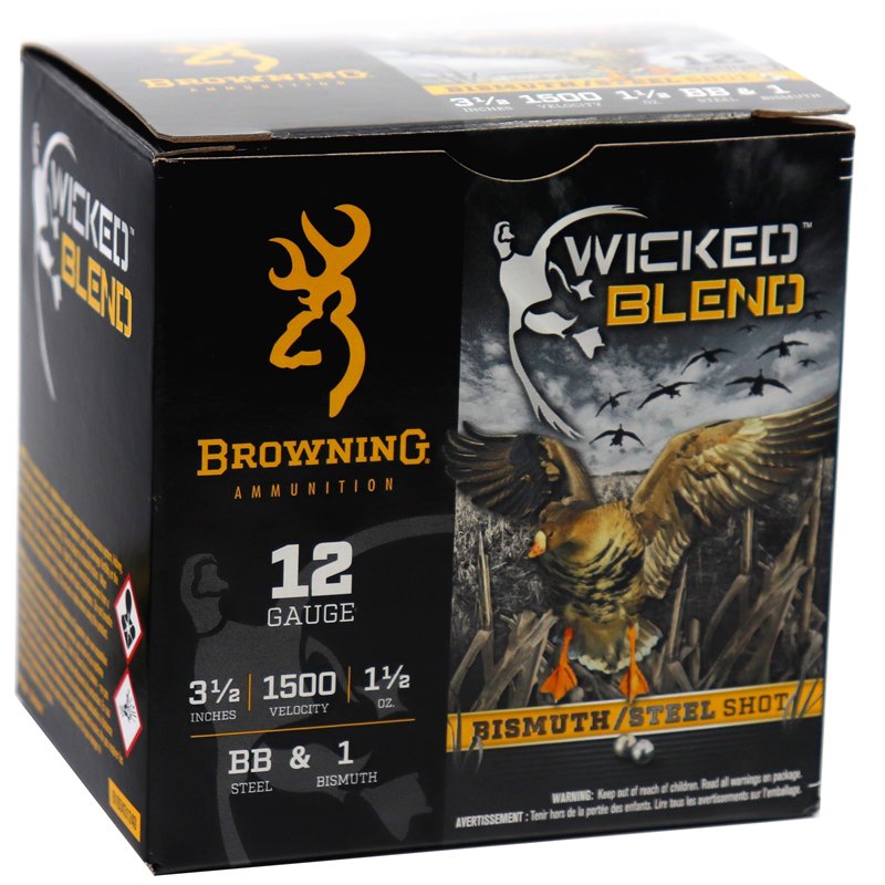 Browning BROWNING AMMO 12Ga 3-1/2" BB+1 Wicked Blend 1-1/2 oz 25rd