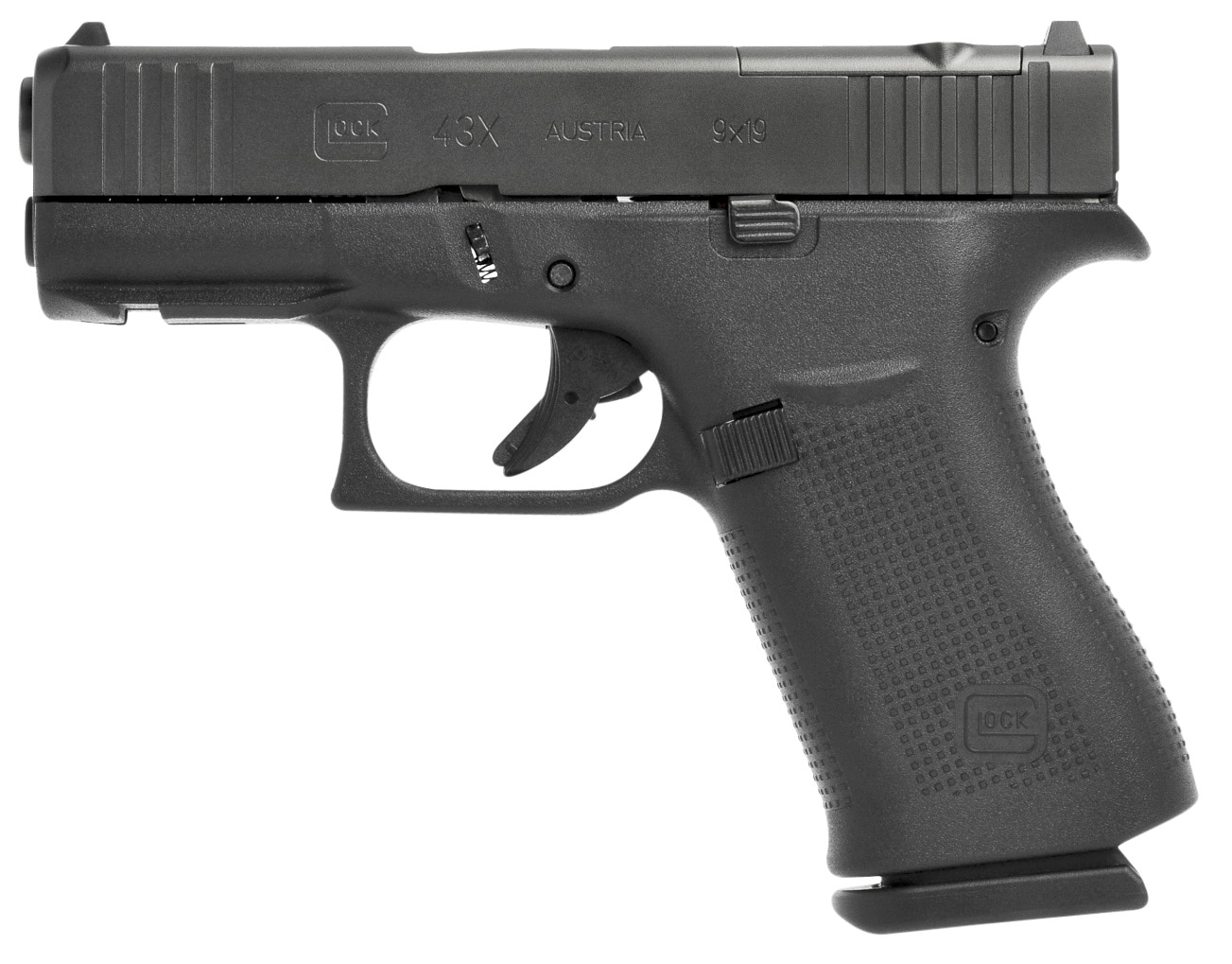 GLOCK G43X MOS 9mm 3.41" 10rd Optic Ready Pistol - Black Nitride