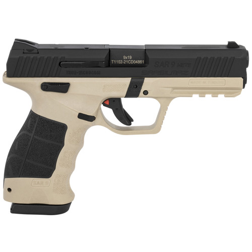 SAR USA SAR9 9mm 44 17rd Pistol  Safari  Black