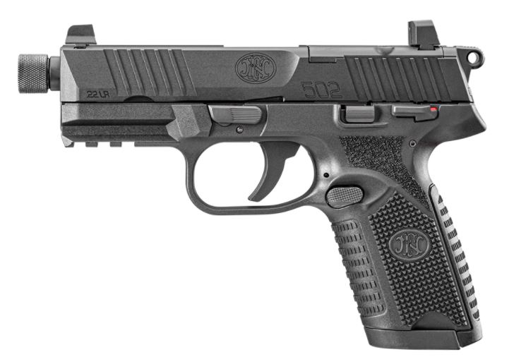 FN AMERICA 502 T 22LR 4.6" 15rd Optic Ready Pistol w/ Threaded Barrel - Black