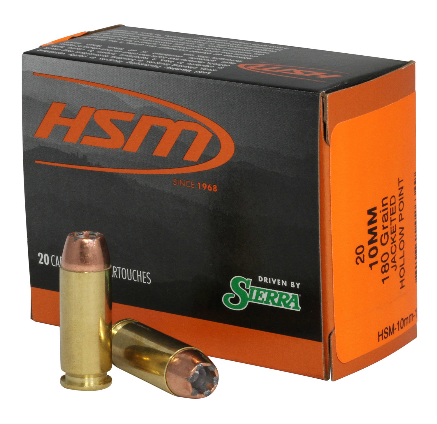 HSM Ammunition HSM AMMO 10mm 180gr Jacketed Hollow Point Ammunition | 20 Rounds