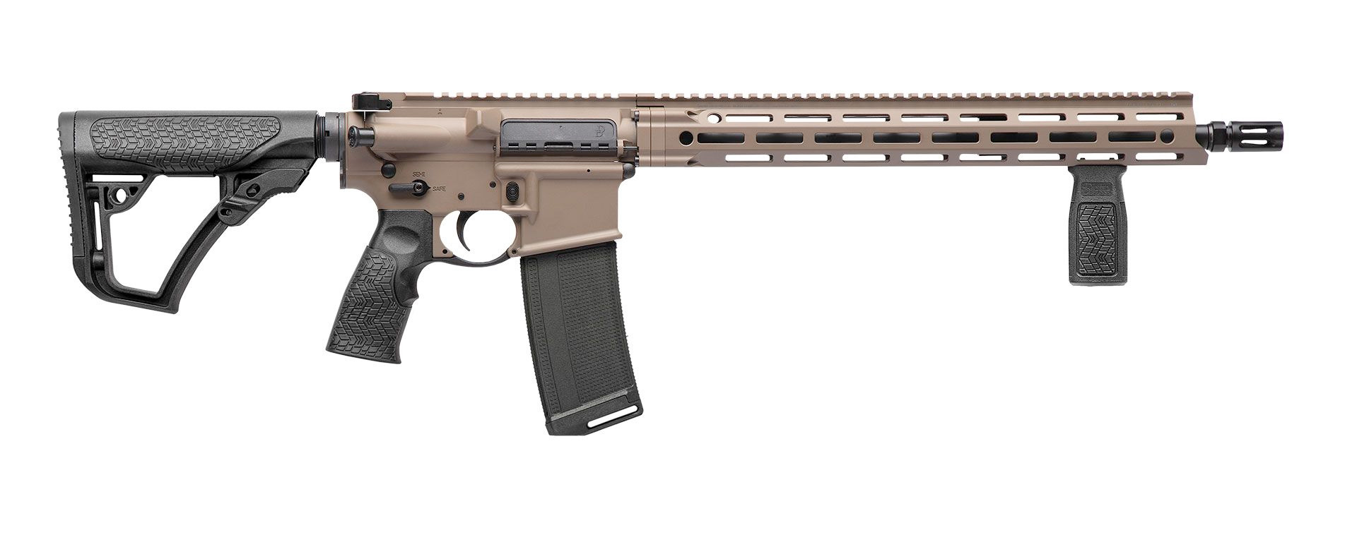 DANIEL DEFENSE DDM4 V7 5.56 16" 30rd Semi-Auto AR15 Rifle - M-LOK - FDE / Black