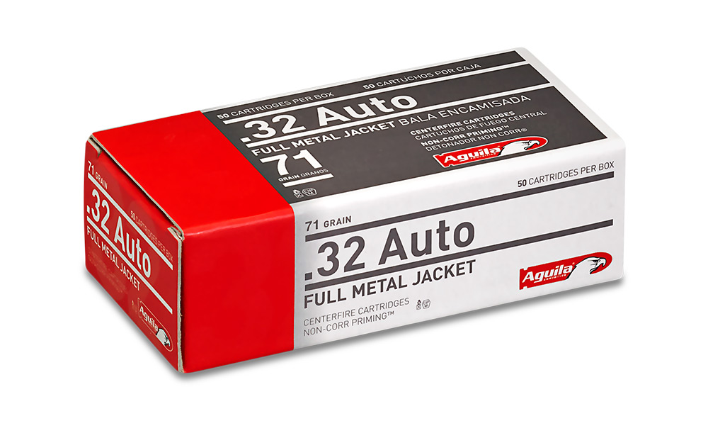 Aguila Aguila Ammunition .32 Auto Handgun Ammo 71 Grain FMJ 1000RD Case