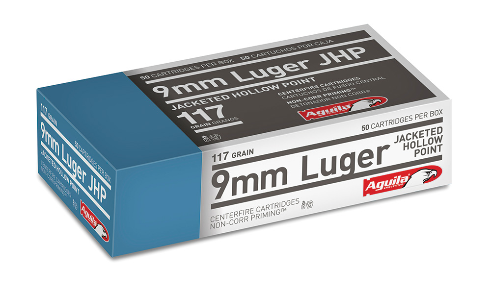 Aguila AGUILA AMMO 9mm Luger 117Gr JHP 50rd Mil-Spec