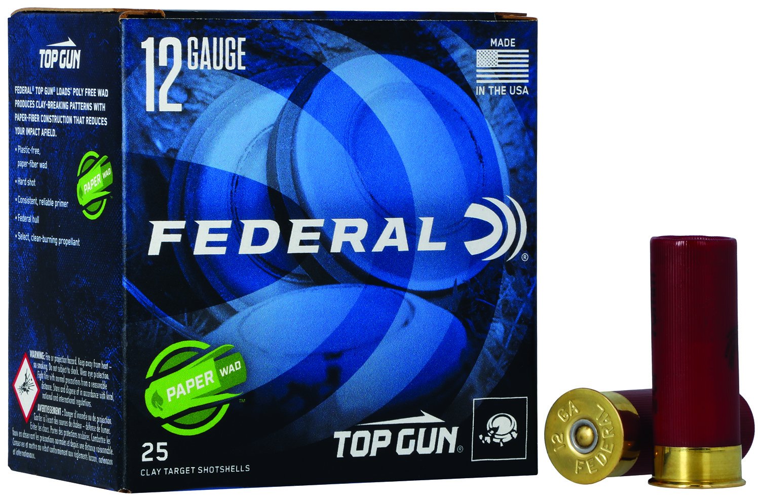 Federal Top Gun 12 Gauge #8 Shot 25-Rounds 2.75″ 1-1/8 oz