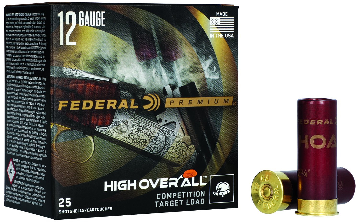 Federal Premium High Over All 12 GA #7.5 Shot 1-1/8 oz 25-Rounds 2.75″