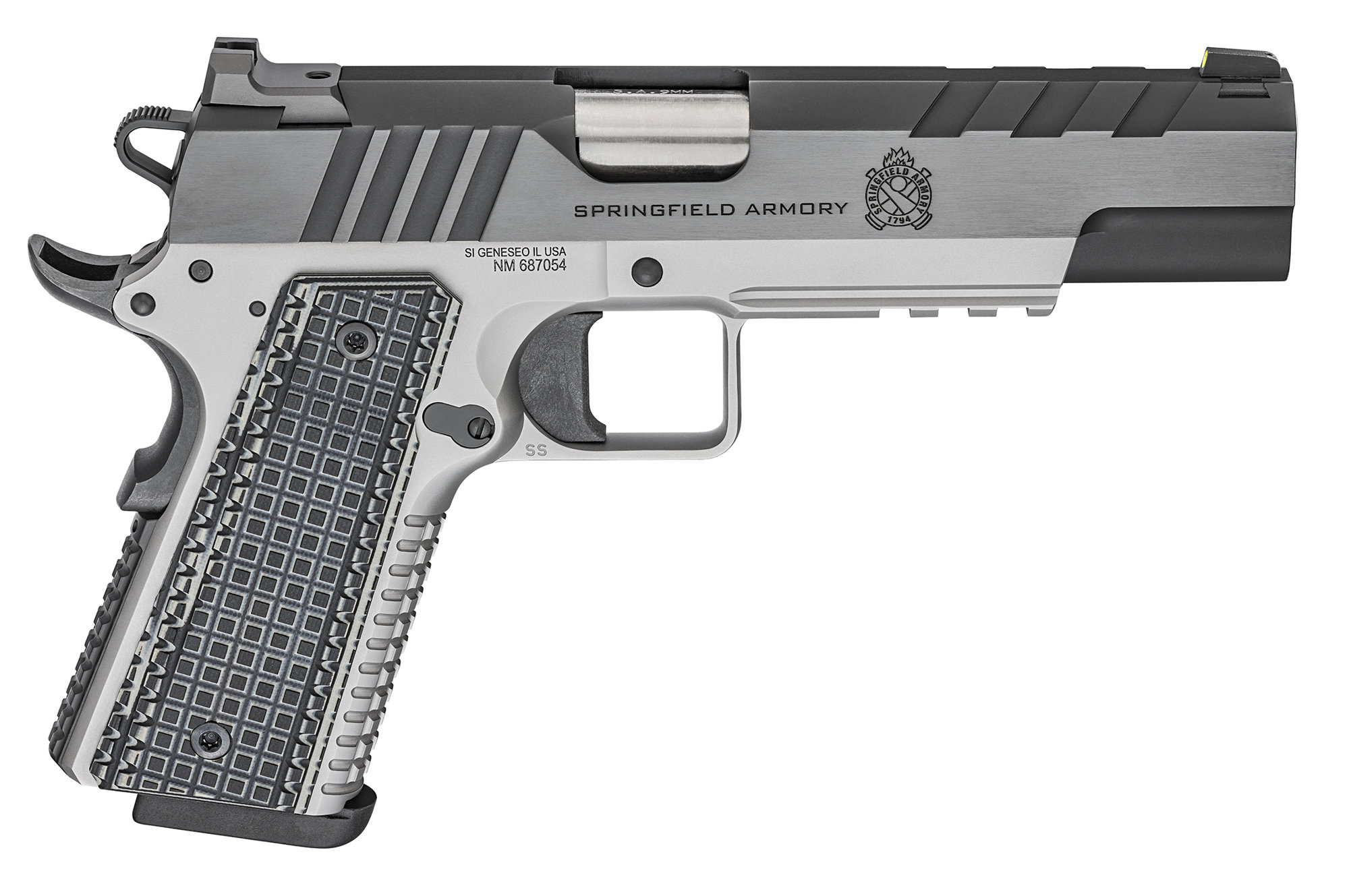 SPRINGFIELD ARMORY 1911 Emissary 9mm 5" 9rd Pistol w/ Tritium Sights - Stainless / VZ G10 Grips