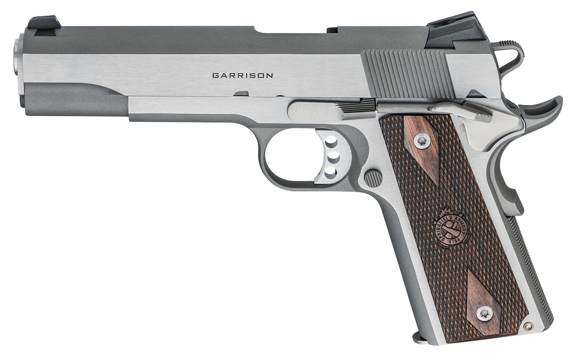 SPRINGFIELD ARMORY 1911 Garrison 45 ACP 5" 7rd Pistol - Stainless / Wood Laminate Grips