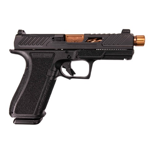 SHADOW SYSTEMS XR920 Elite 9mm 45 17rd Optic Ready Pistol w Threaded Barrel  Bronze  Black