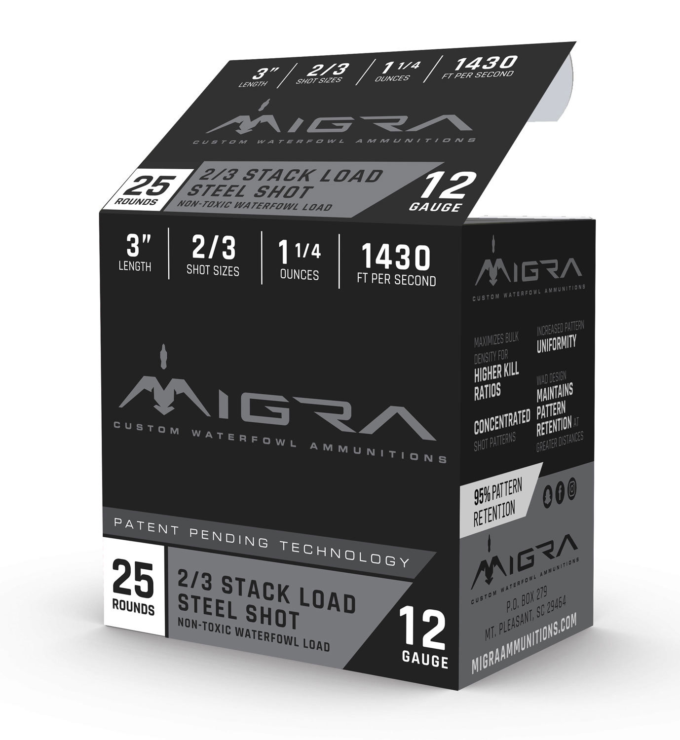 Migra Ammo MIGRA AMMO 12 Ga 3" Steel Shot -Staxd Load 2-3 Shot