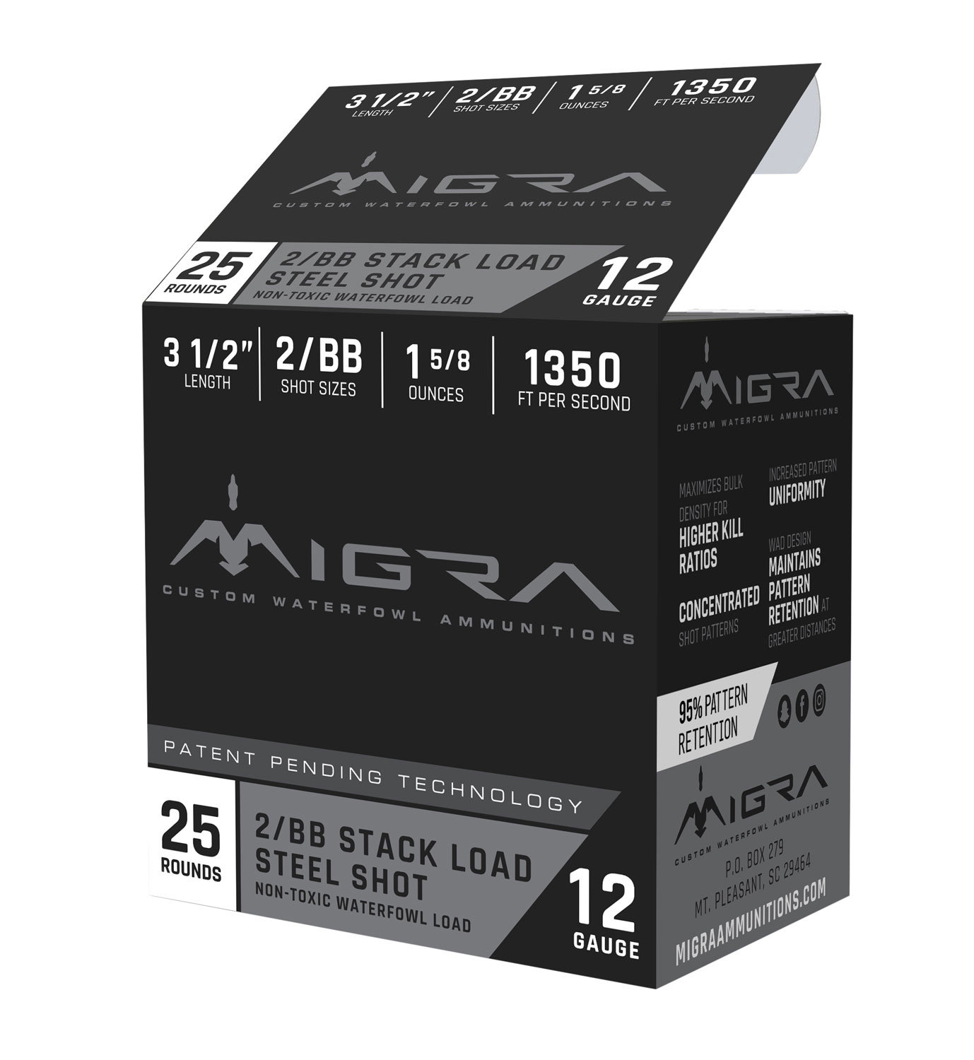 Migra Ammo MIGRA AMMO 12 Ga 3.5" Steel Shot -Staxd Load 2-BB