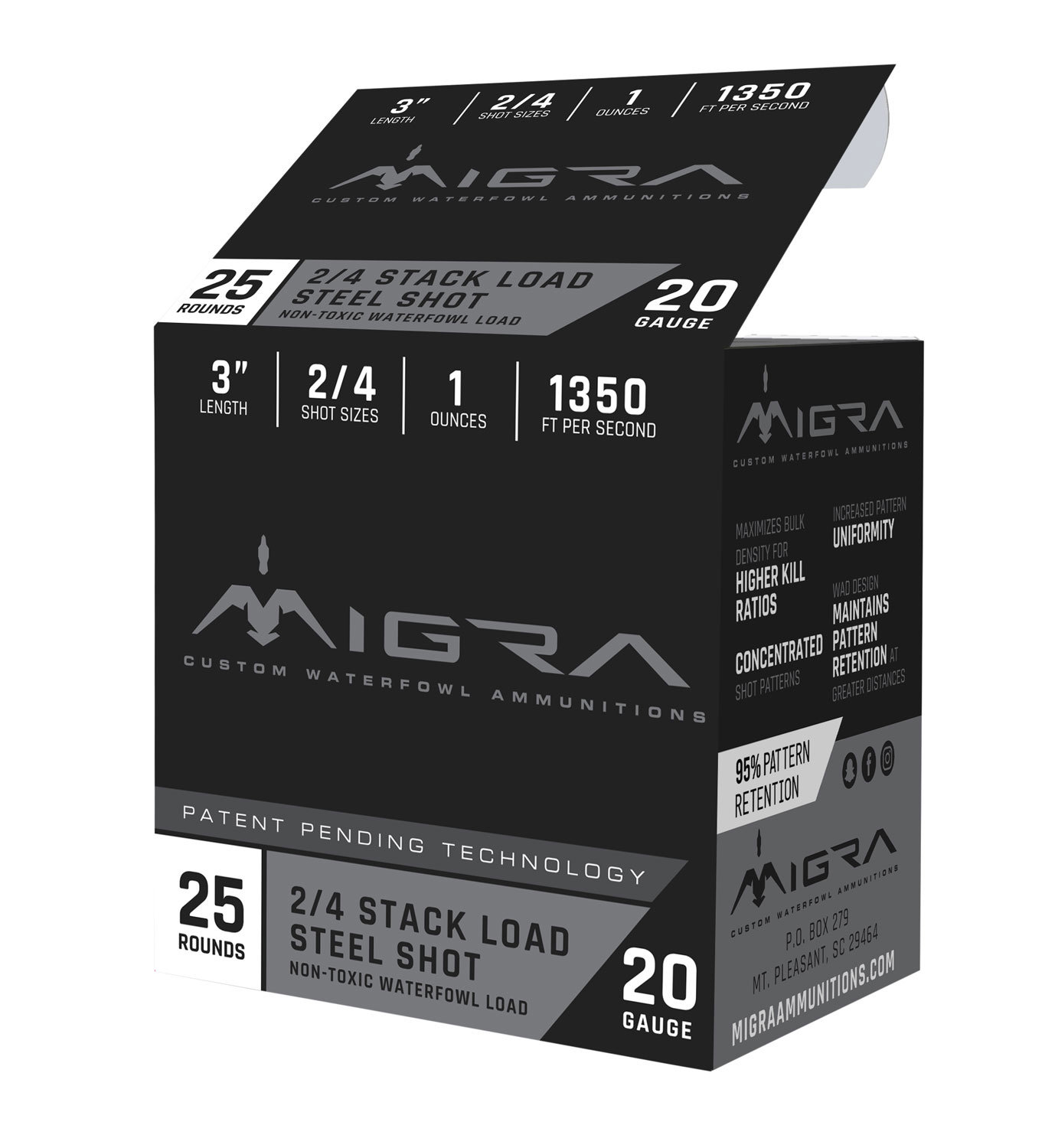 Migra Ammo MIGRA AMMO 20 Ga 3" Steel Shot -Staxd Load 2-4 Shot