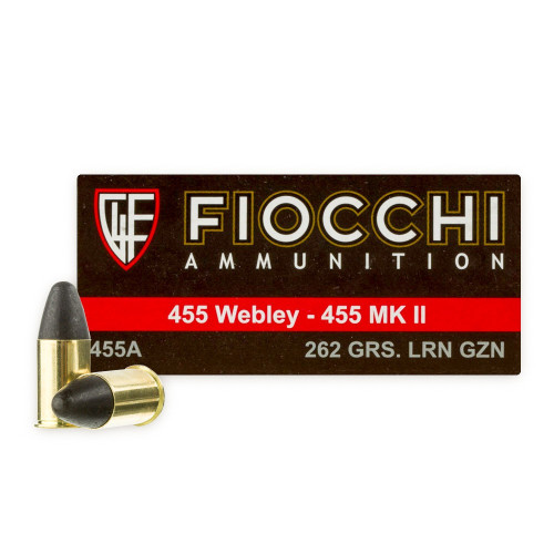 Fiocchi Fiocchi .455 Webley 262GR. LRN 50 Pack