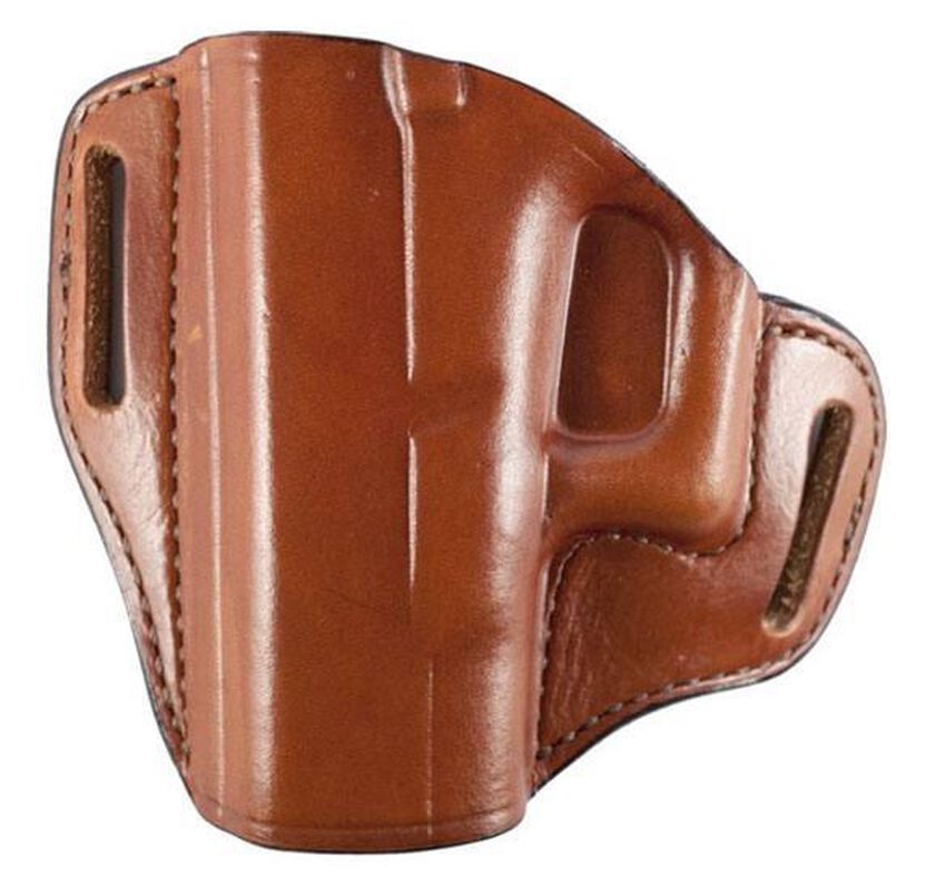 Bianchi BIANCHI 57 Remedy Open Top Belt Holster Right Hand for Glock 17/22 - Tan Leather