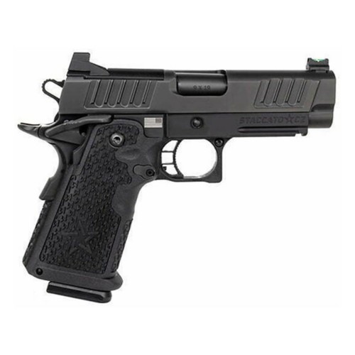 STACCATO C2 1911 9mm 39 Bull Barrel 16d Optic Ready Curved Trigger  Pistol  Black